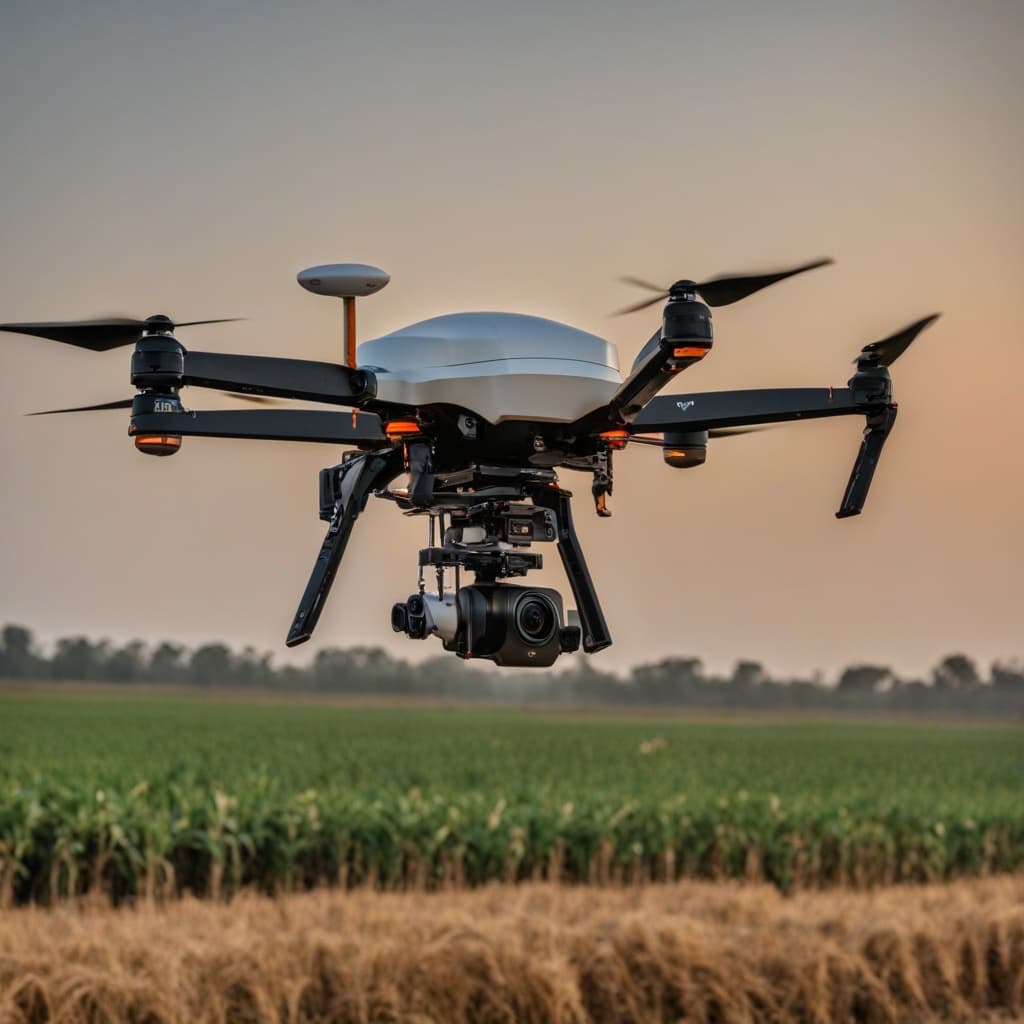 AutoAbode 4K HD Survey Drone with PPK/RTK GNSS mapping over Indian agricultural fields