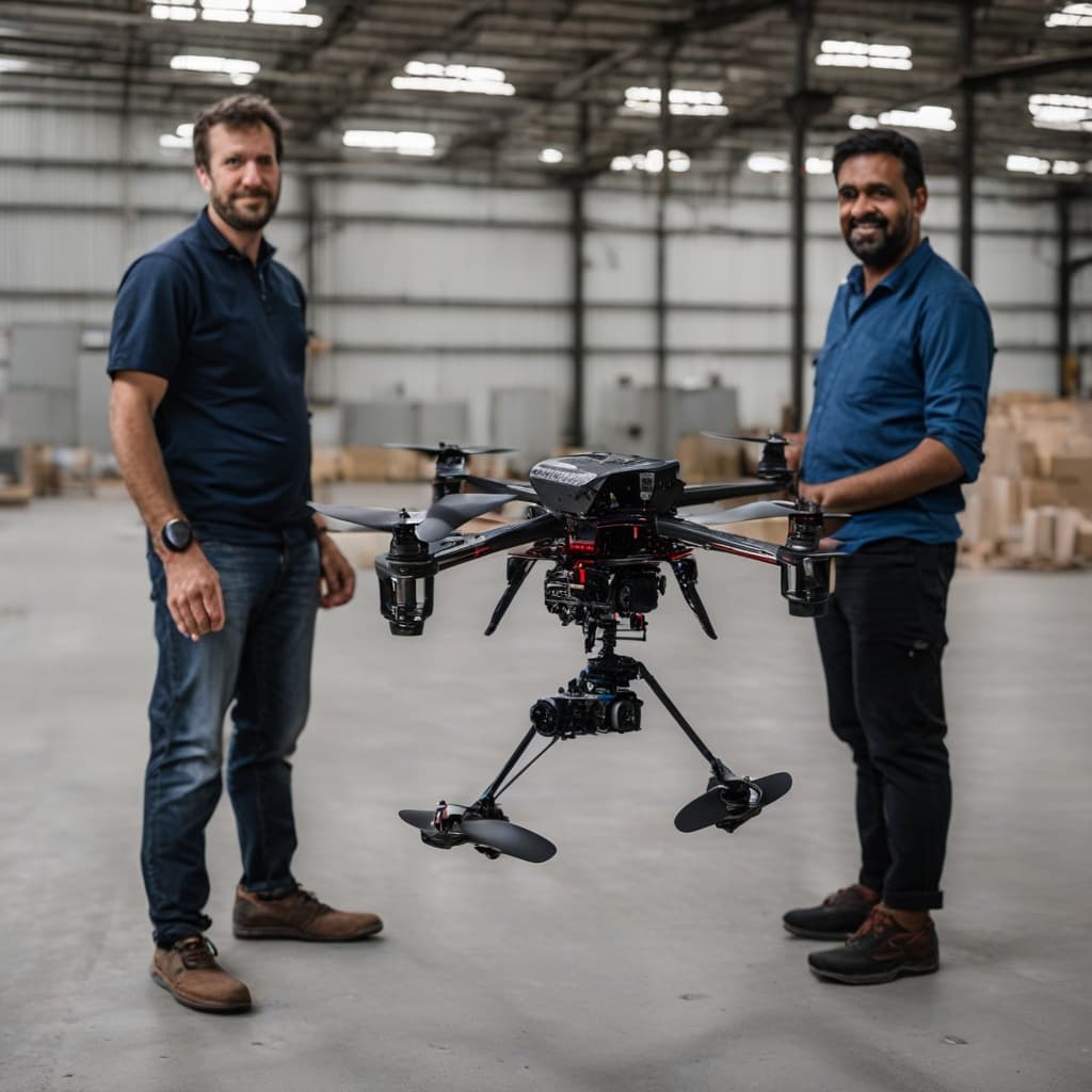 5-inch FPV quadcopter vs larger survey drone size comparison