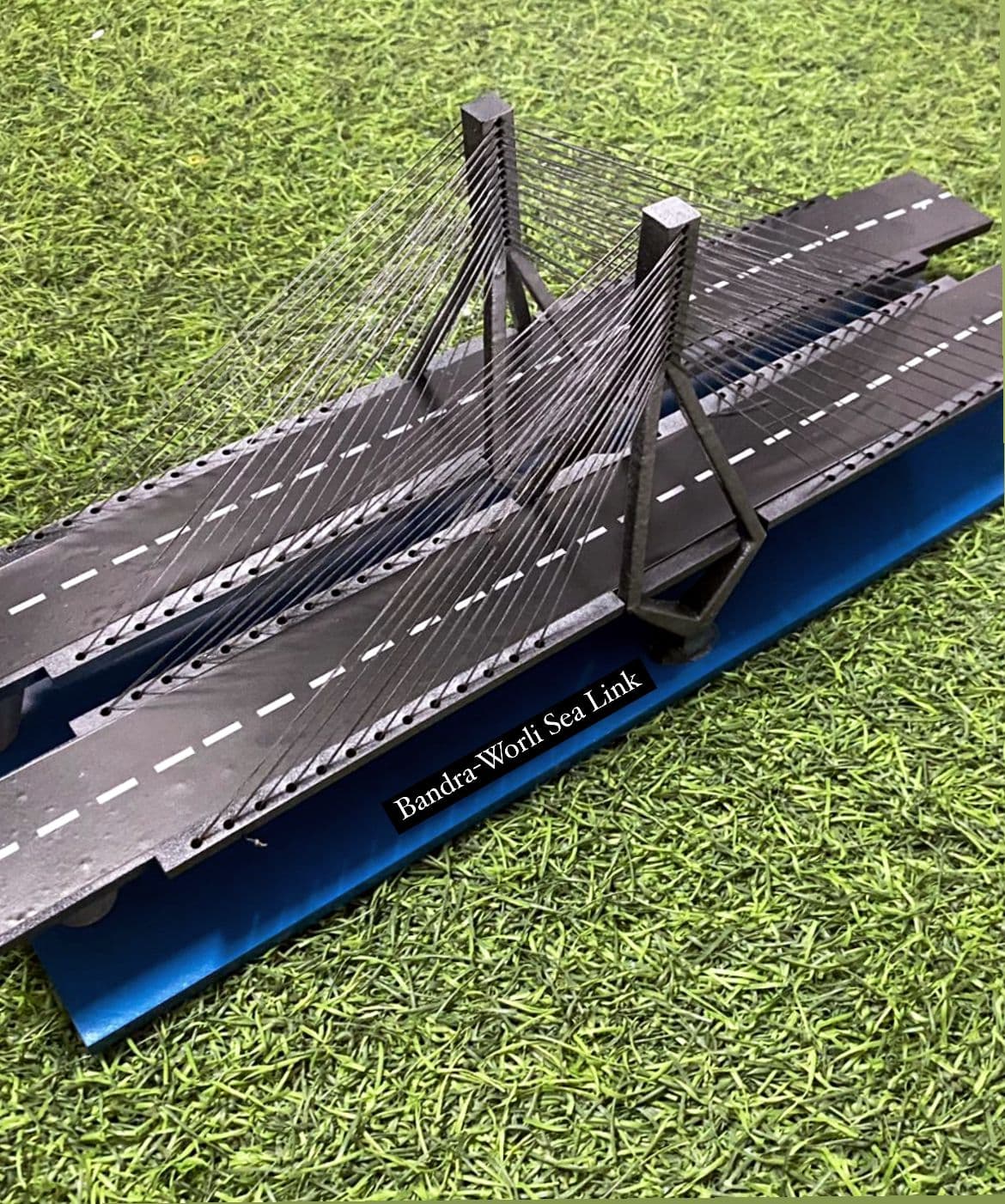 Autoabode 3D printed Bandra-Worli Sealink scale model — GatiShakti project