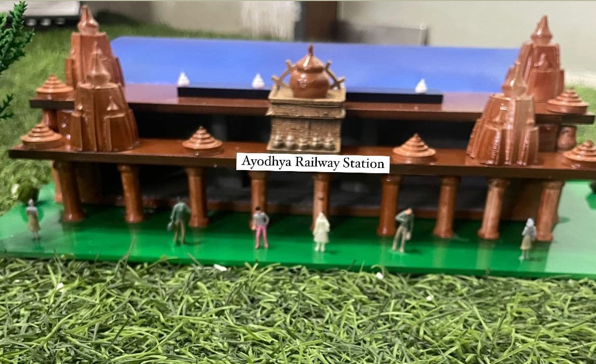 Autoabode 3D printed Ayodhya Railway Station scale model