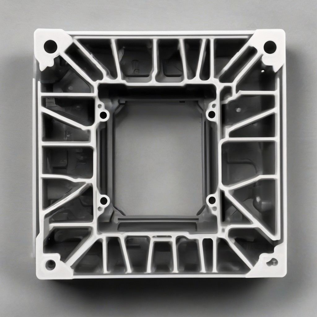 Close-up of a 3D printed mold cavity showing draft angles and uniform walls.