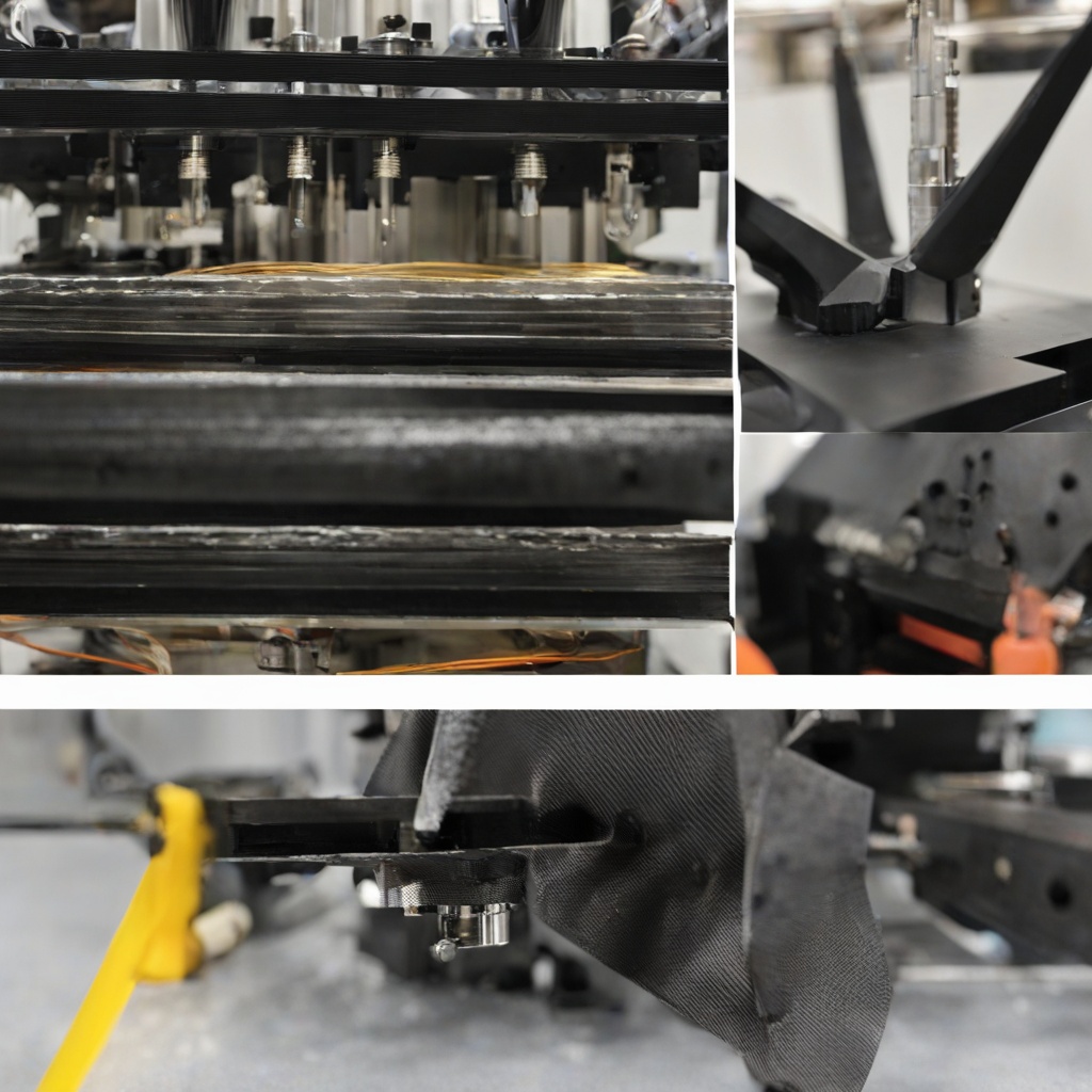 Close-up of dual nozzles for carbon fiber printing