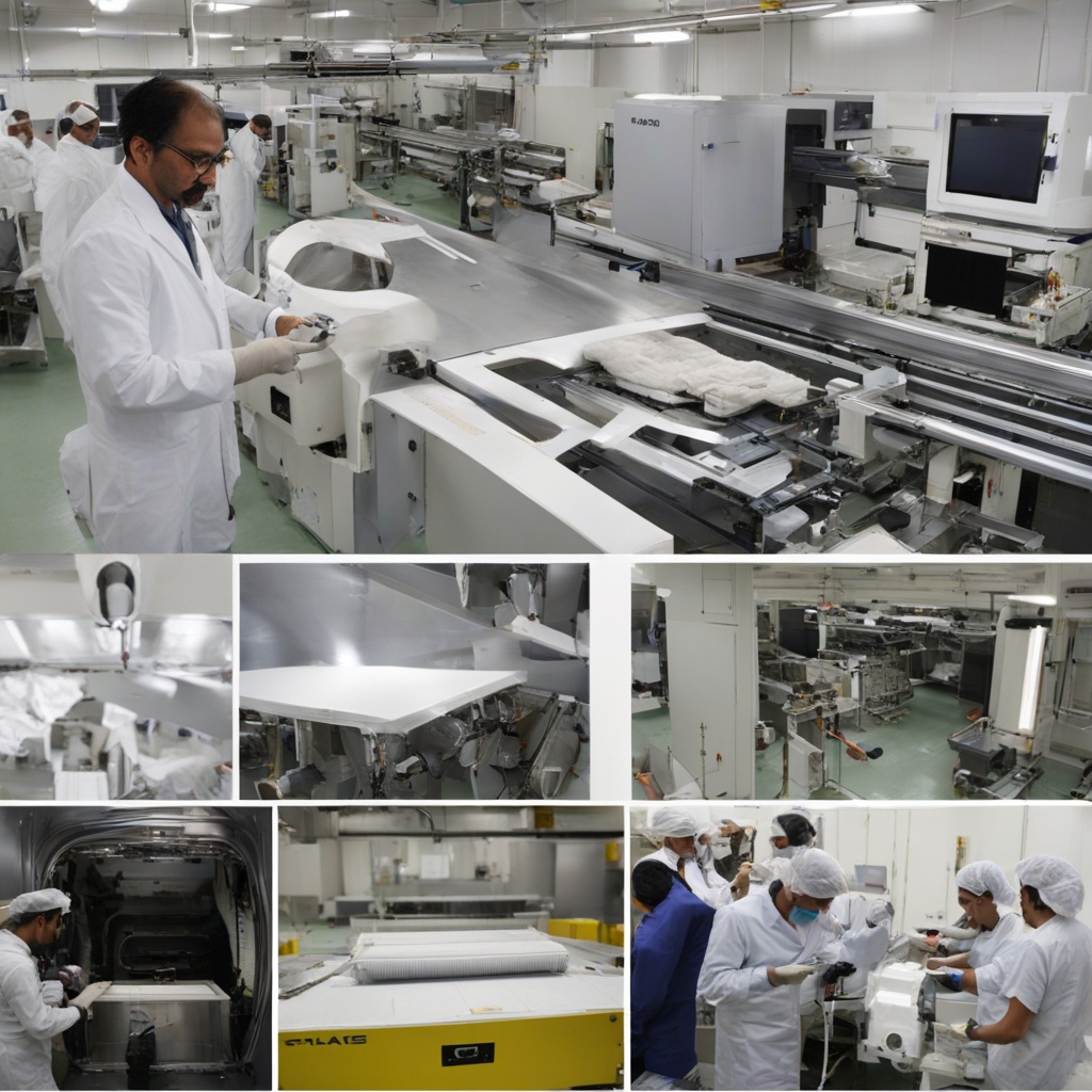 Tech inspecting nylon UAV component from SLS printer